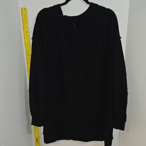 Torrid Black Knit Distressed Tunic